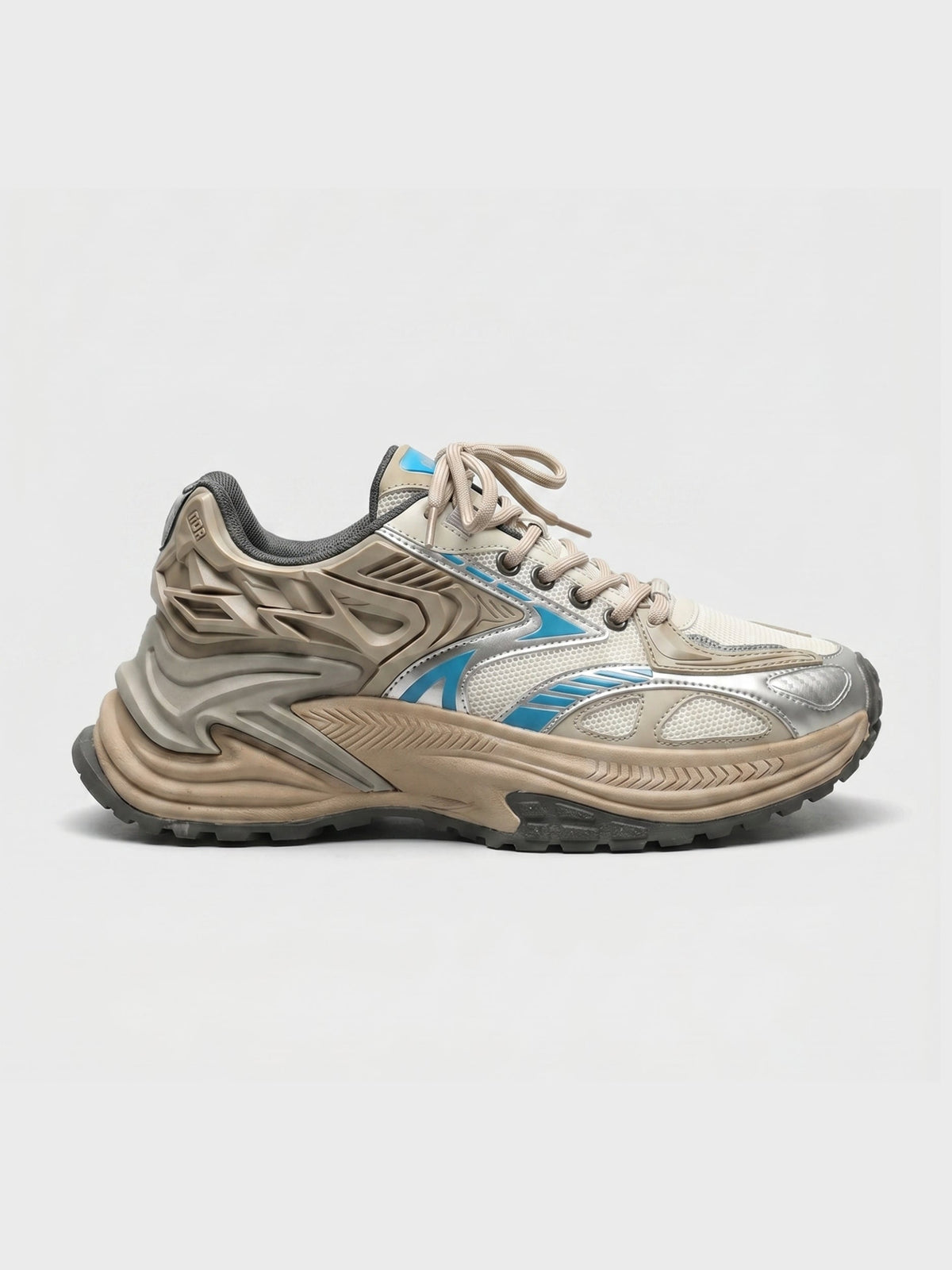 Angled view of the trainers highlighting their sporty profile