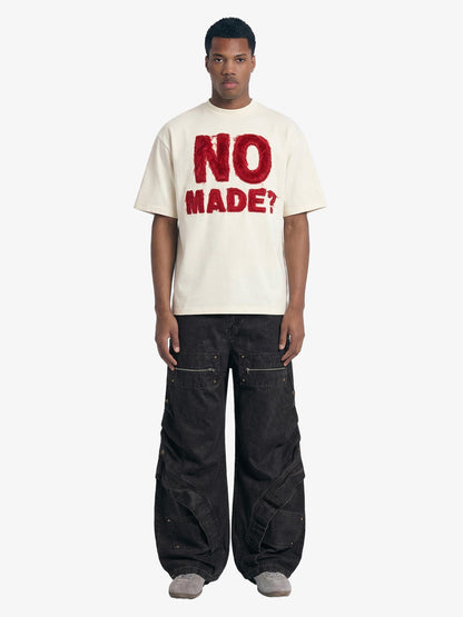 Revelse™ Retro Embroidered Patch Heavy Cotton T-Shirt