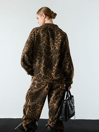 Revelse™ Cheetah Print Suede French Terry Tracksuit