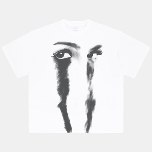 Revelse™ Post Punk Crying Eyes T-Shirt Unisex Y2K Aesthetic Graphic Print T Shirt