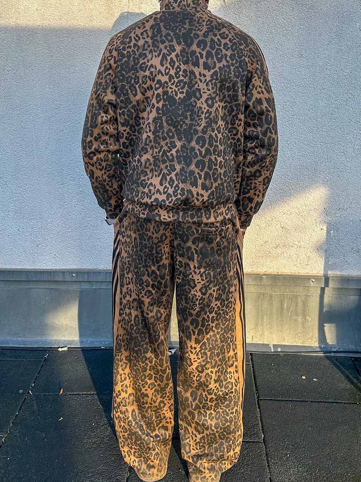 Revelse™ Cheetah Print Suede French Terry Tracksuit