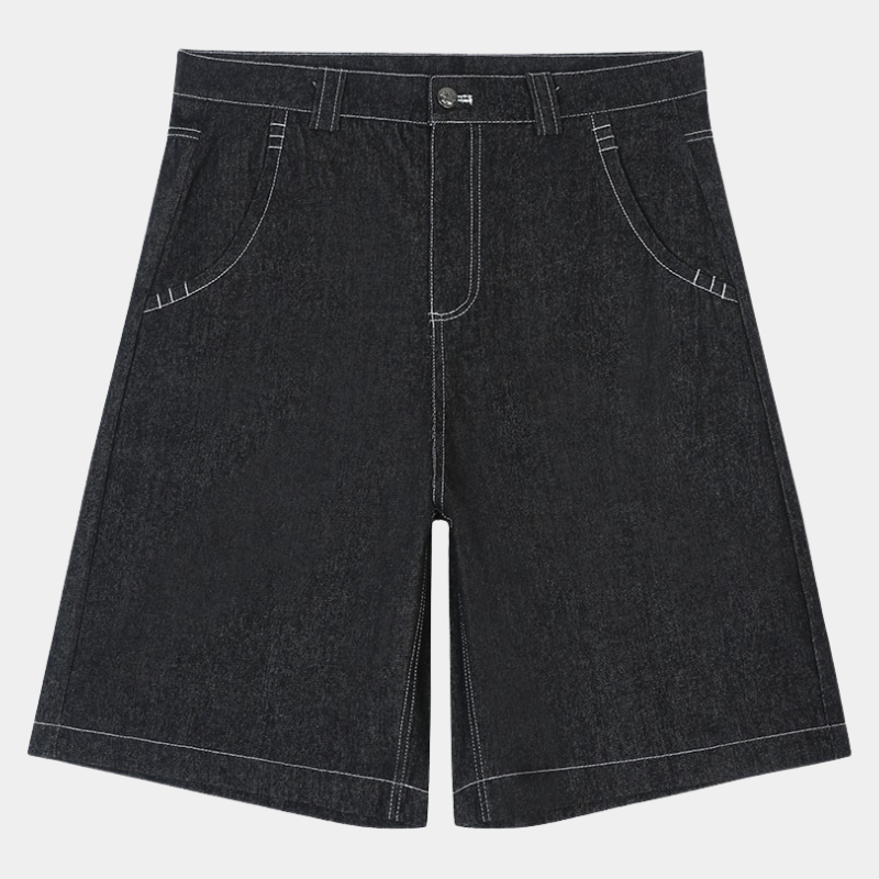 Revelse™ Men’s Graffiti Print Denim Shorts Hip-Hop Streetwear