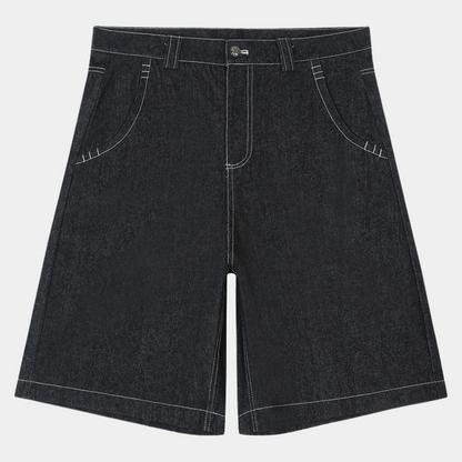 Revelse™ Men’s Graffiti Print Denim Shorts Hip-Hop Streetwear
