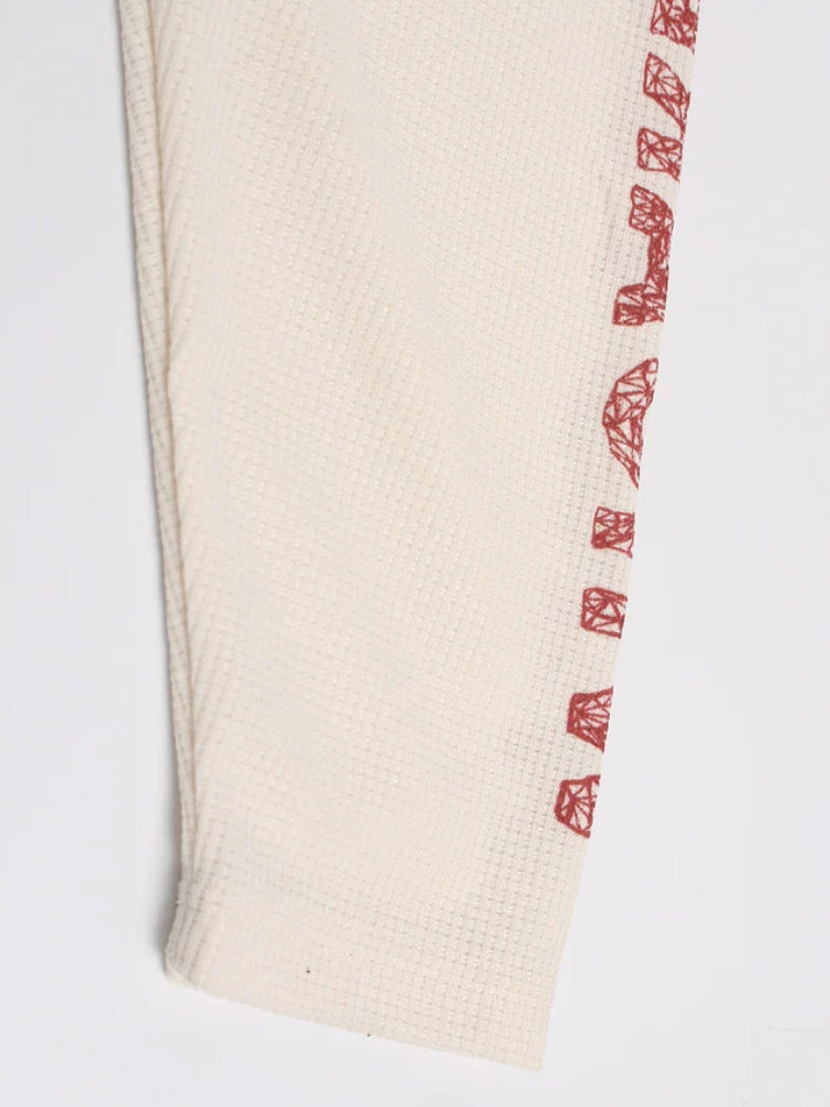 Revelse™ Oversized Waffle Knit Cotton Long-Sleeve Top Apricot
