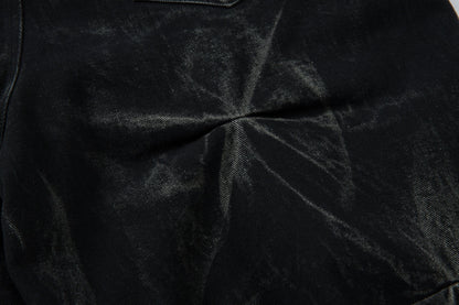 Revelse™ Washed Distressed Pleated Baggy Jeans