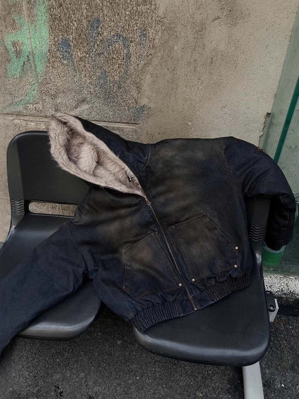 Revelse™ Washed Cotton Fur Hooded Jacket