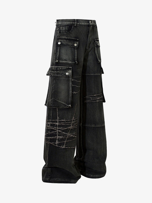 Revelse™ Embroidered Hip-Hop Street Style Jeans