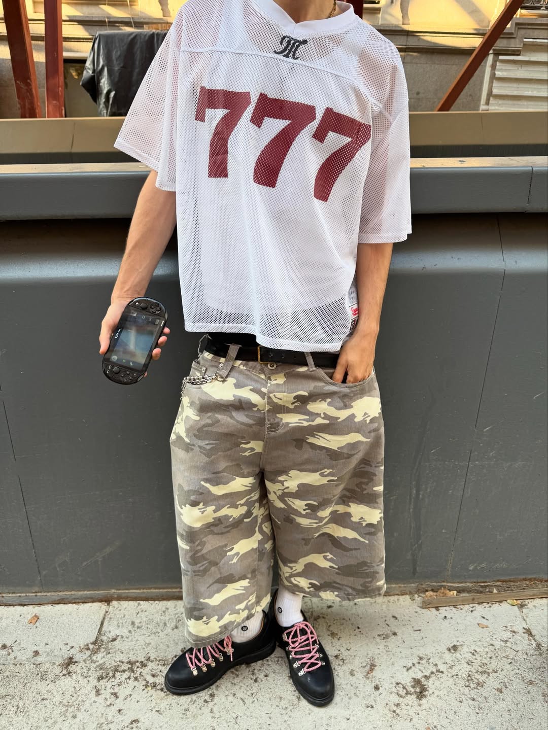 Revelse™ Oversized Mesh 777 Jersey Top