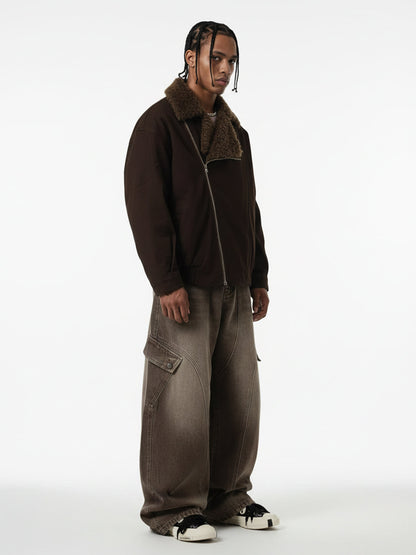 Revelse™ Vintage Washed Workwear Barrel Jeans