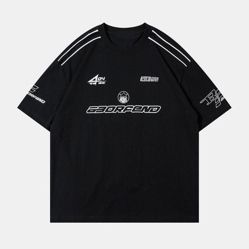 Revelse™ Oversized Varsity Racing Graphic T-Shirt