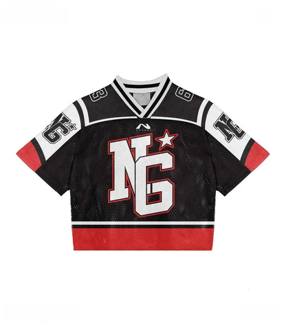 Revelse™ Unisex Mesh Football Jersey with Graphic Print
