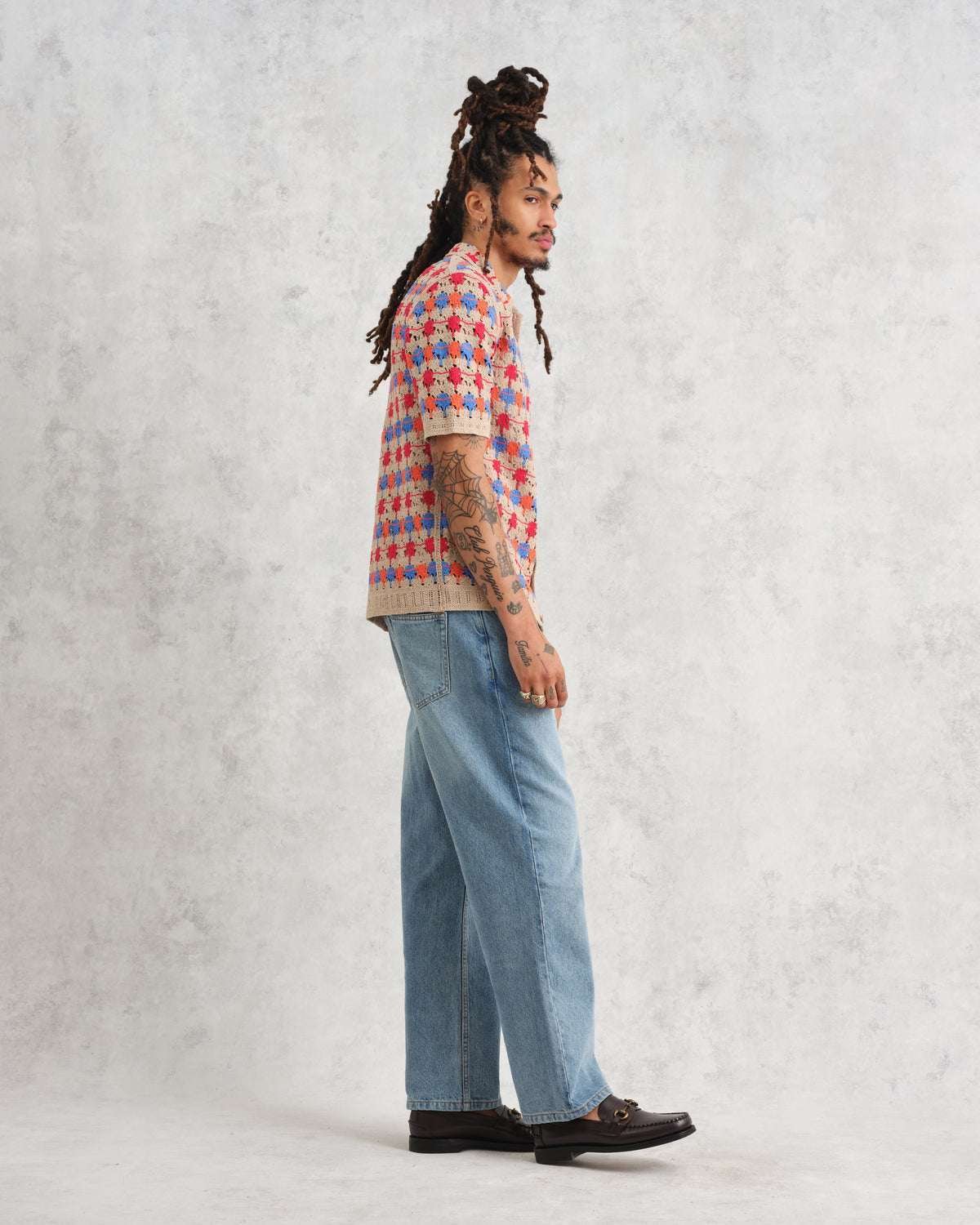 Revelse™ Multicolor Splash Crochet Shirt