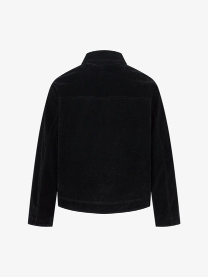 Revelse™ Retro Suede Bomber Jacket with Metal Button Lapel