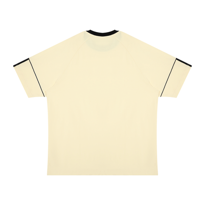 Colour block T-shirt sleeve and shoulder detail