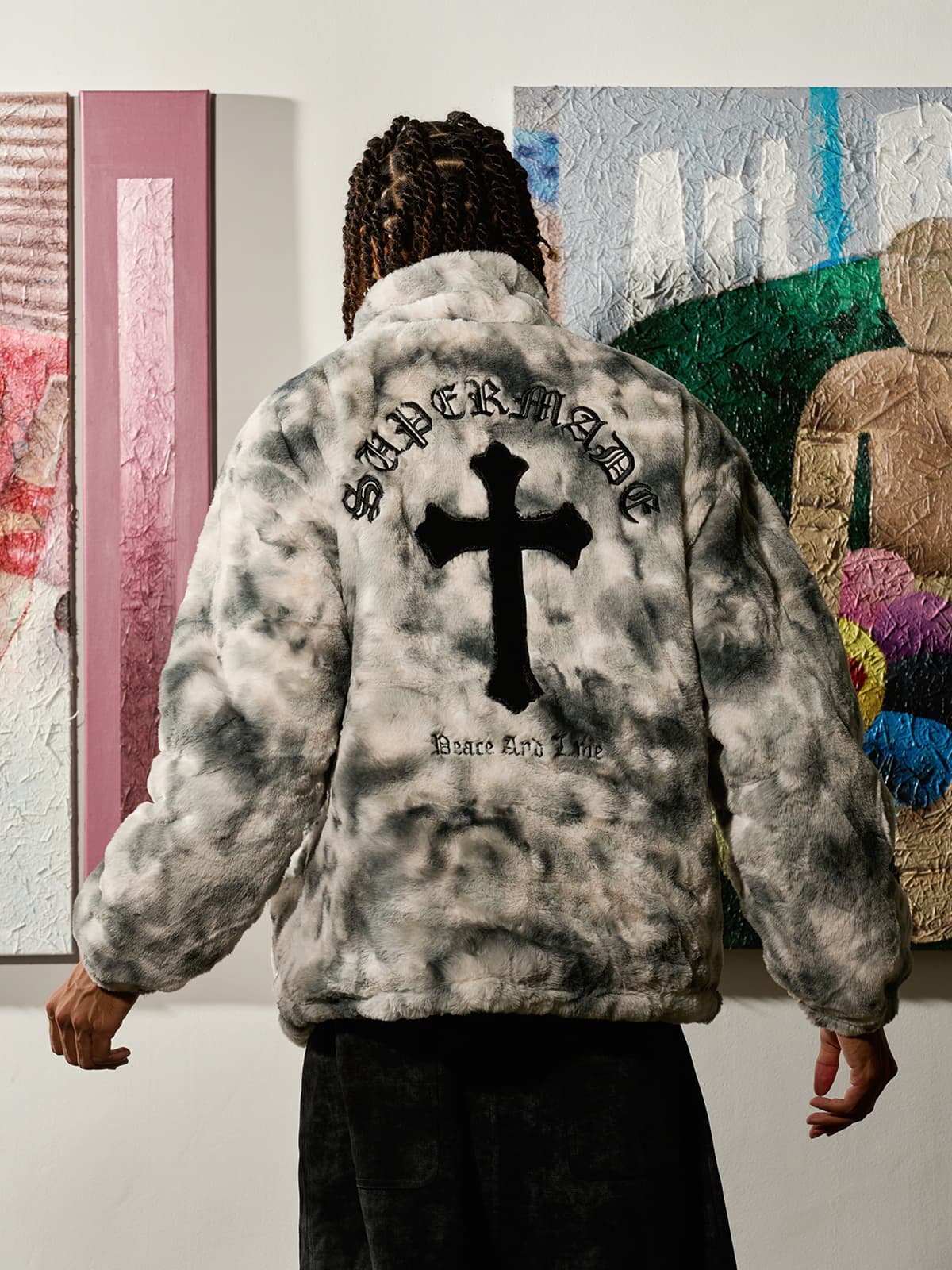 Revelse™ Heavy-Duty Faux Lambswool Tie-Dye Urban Jacket