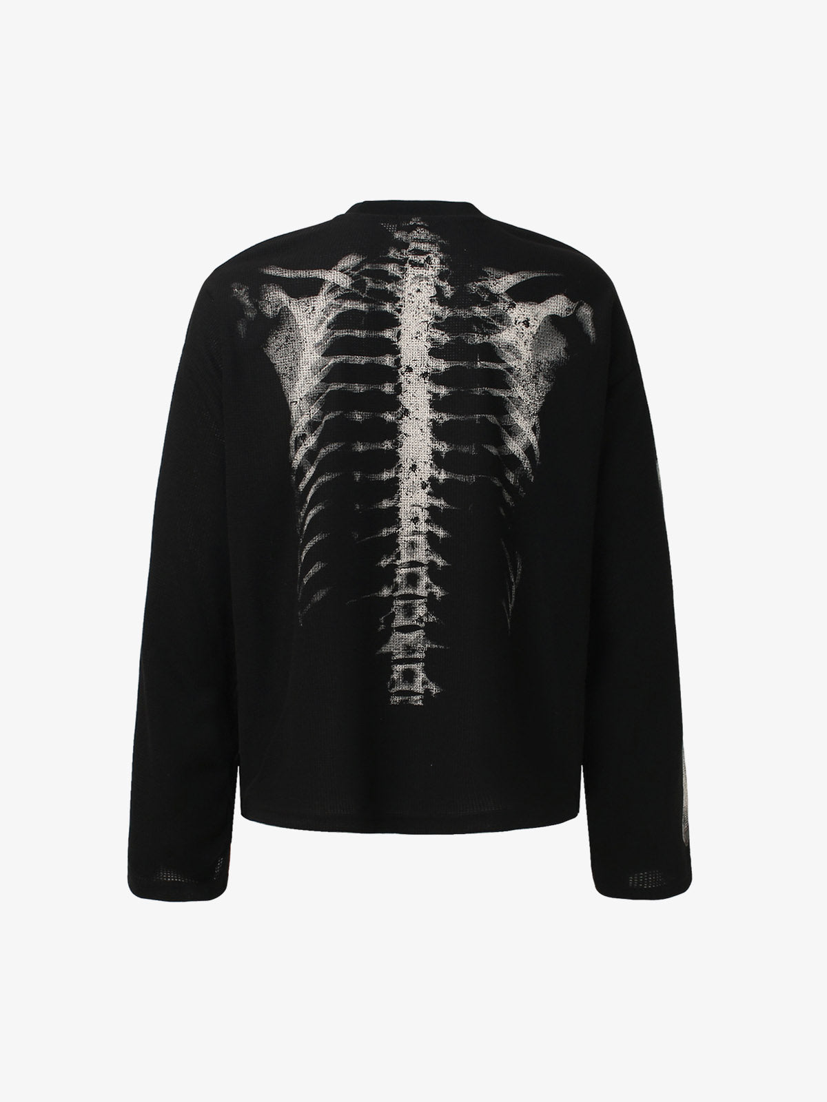 Revelse™ Skeleton Graphic Waffle Knit Sweatshirt