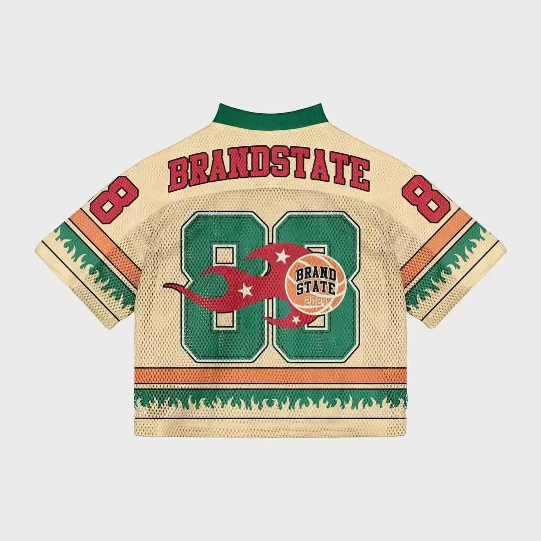 Revelse™ Unisex Mesh Football Jersey with Graphic Print