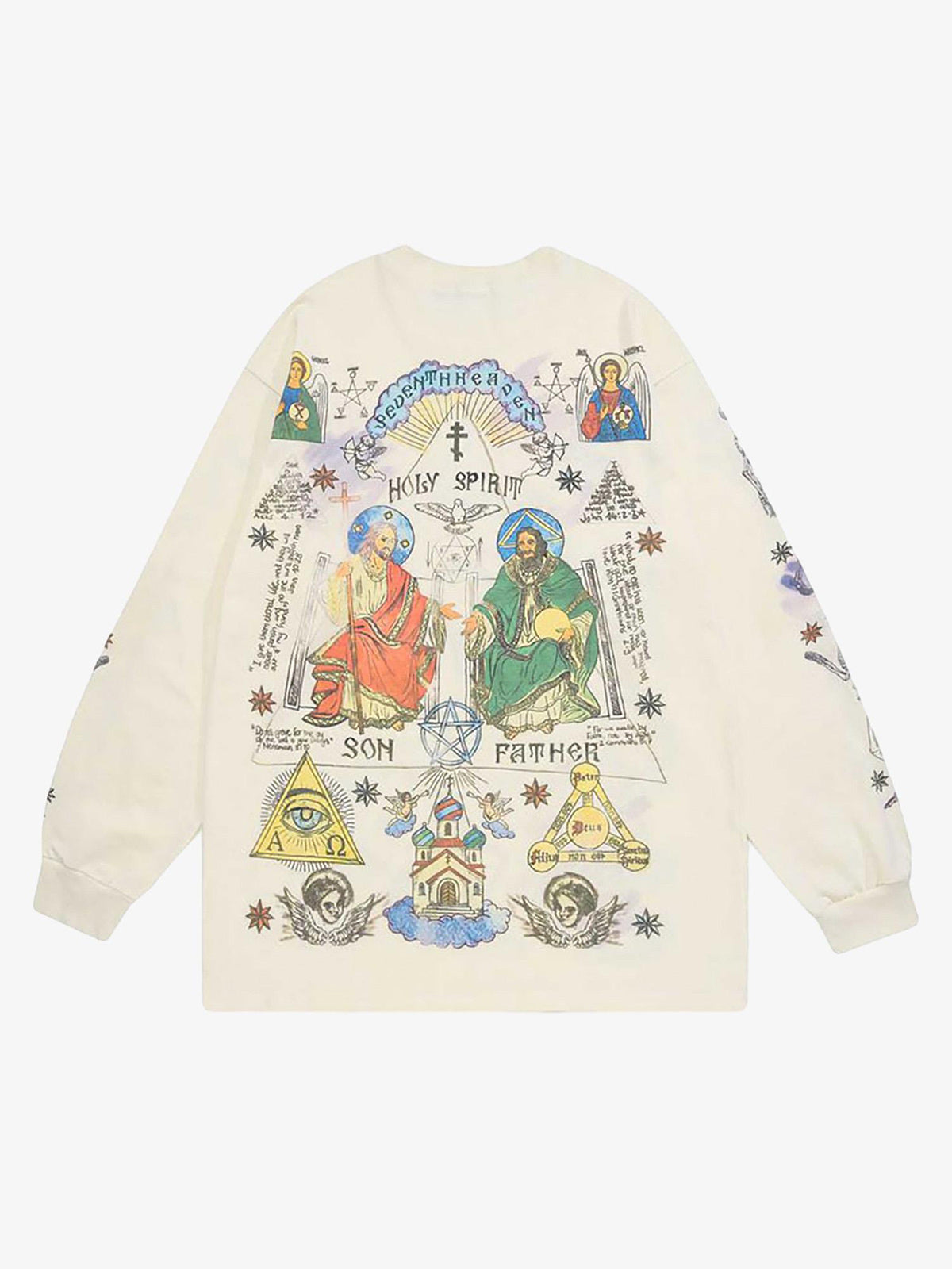Revelse™ Men's Graffiti Print Long Sleeve Streetwear T-Shirt