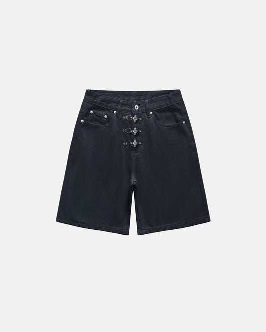 Revelse™ Men's Denim Metal Buckle Baggy Jorts