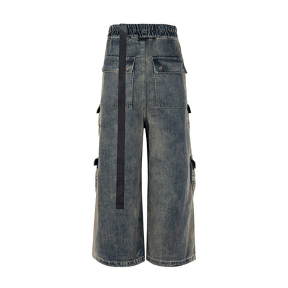 Revelse™ Wide Leg Multi-Pocket Loose Fit Straight Jeans