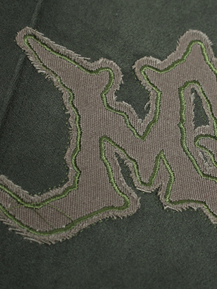 Revelse™ Embroidered Loose-Fit Zip-Up Hoodie