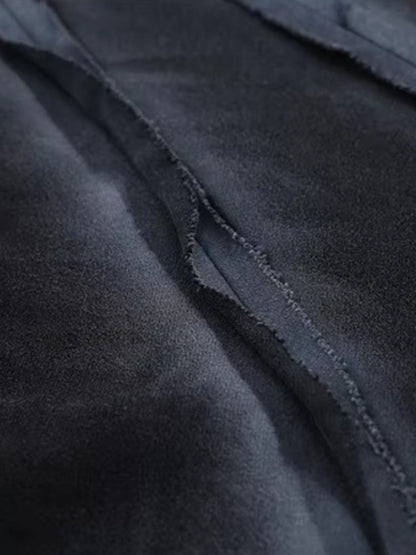 Revelse™ Oversized Cotton Knit Short-Sleeve T-Shirt Black