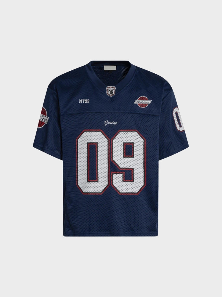 Revelse™ Mesh Varsity Short-Sleeve Sports Jersey with Oversized Numeral