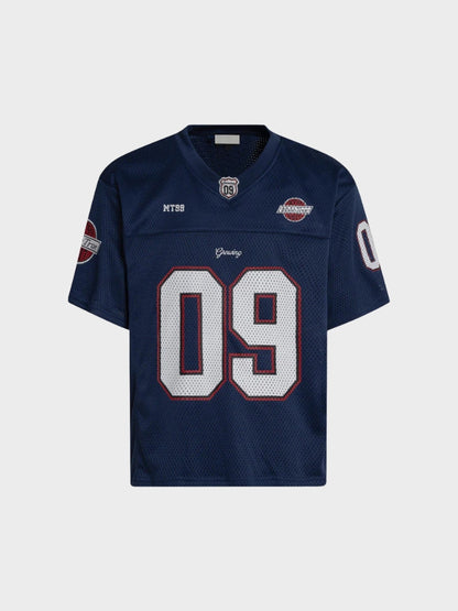 Revelse™ Mesh Varsity Short-Sleeve Sports Jersey with Oversized Numeral