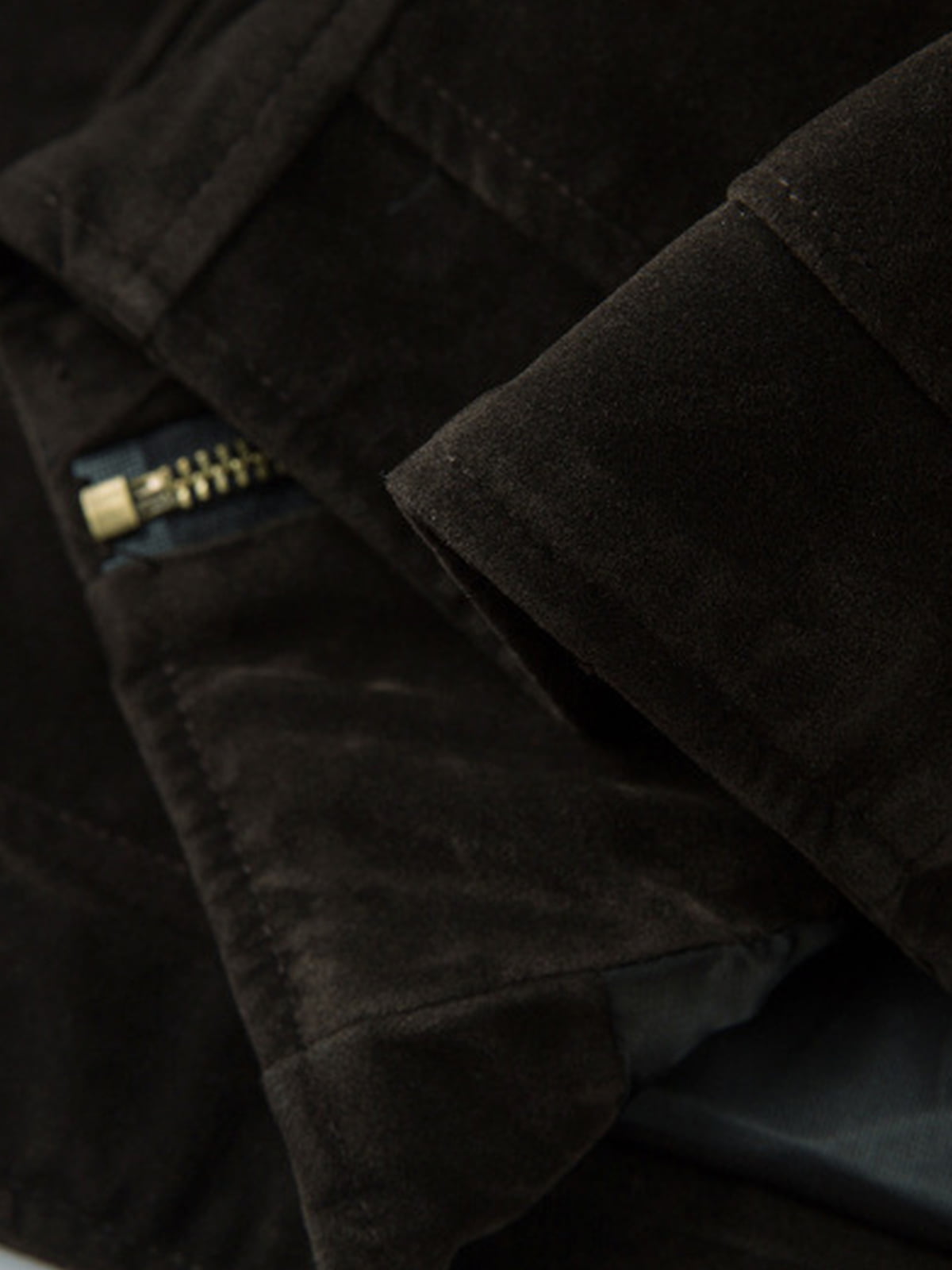 Revelse™ Retro Suede Bomber Jacket with Metal Button Lapel