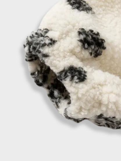 Revelse™ Lamb Fleece Jacket Paisley Pattern Loose Fit