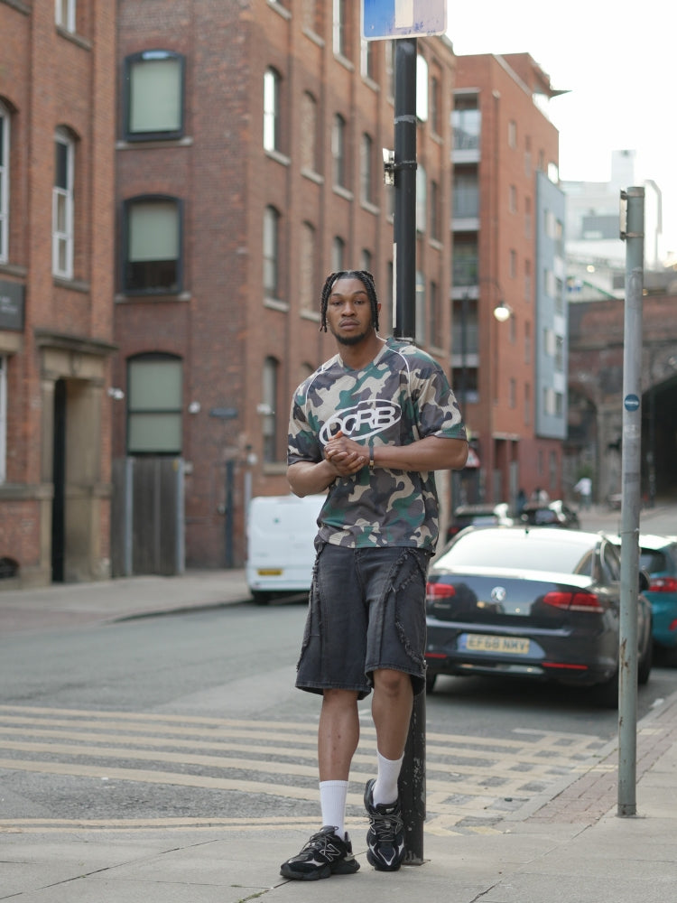 Revelse™ Distressed Embroidered Denim Jorts