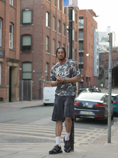 Revelse™ Distressed Embroidered Denim Jorts