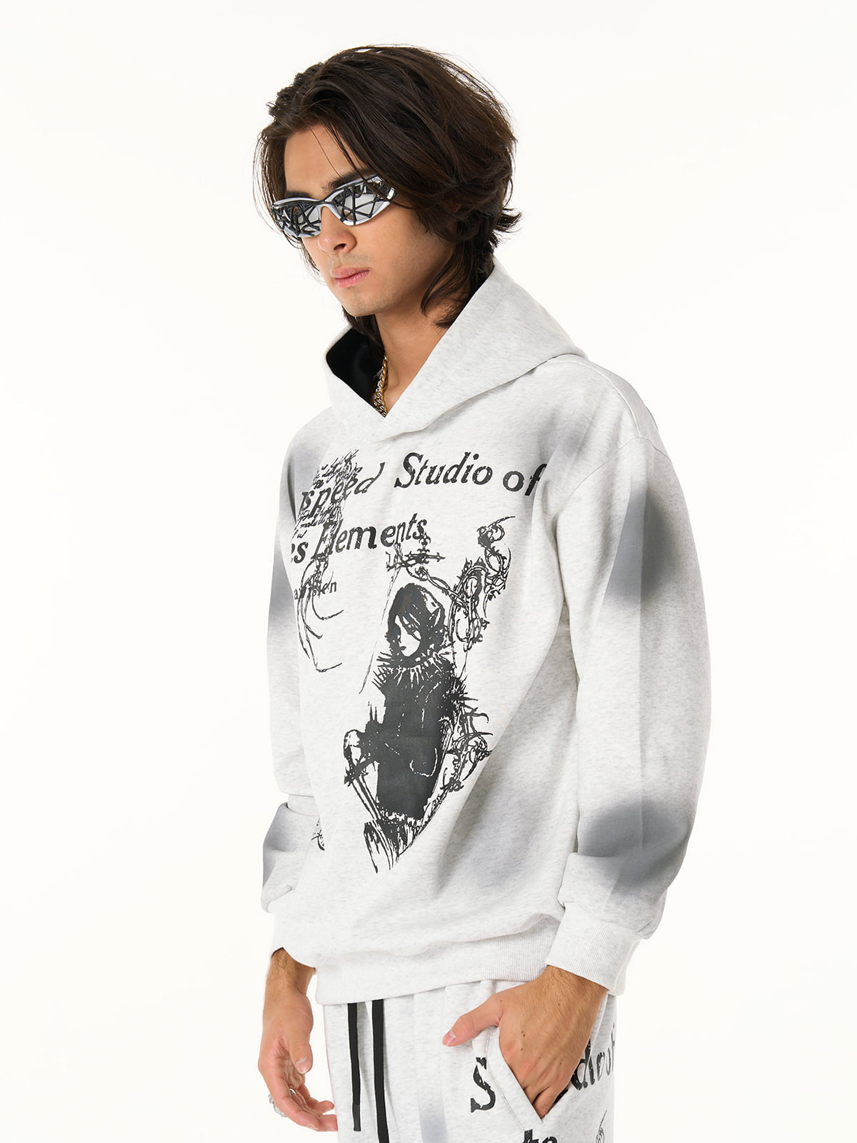 Revelse™ Graphic Print Hooded Jacket for Men
