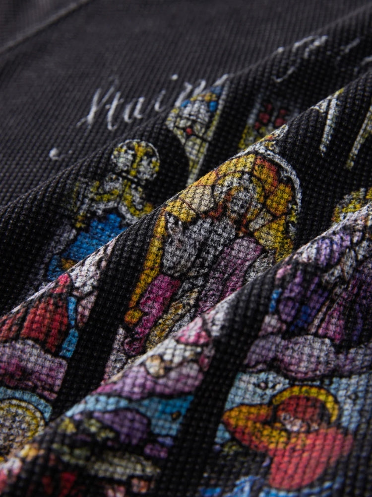 Revelse™ Waffle Knit Graphic Print Relaxed T-Shirt