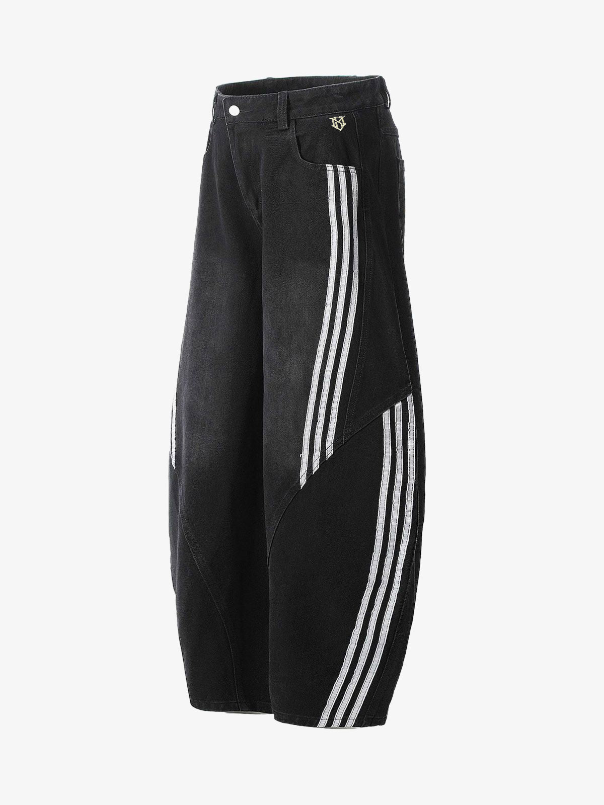Revelse™ Contrast Stitching Barrel Leg Denim Jeans