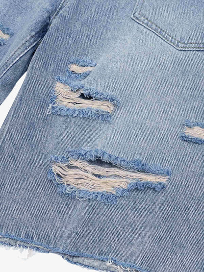 Revelse™ Men's Ripped Distressed Denim Jacket and Pants Set