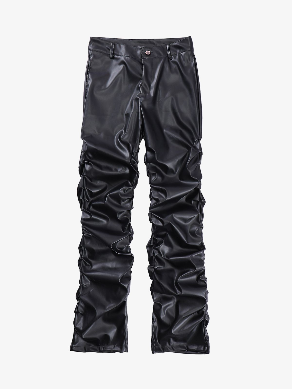 Revelse™ Punk Style Pleated Faux Leather Pants