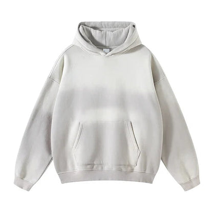 Unisex Acid Wash Gradient Distressed Oversized Hoodie