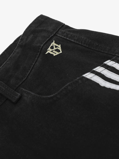 Revelse™ Contrast Stitching Barrel Leg Denim Jeans