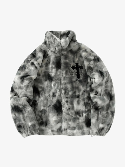Revelse™ Heavy-Duty Faux Lambswool Tie-Dye Urban Jacket