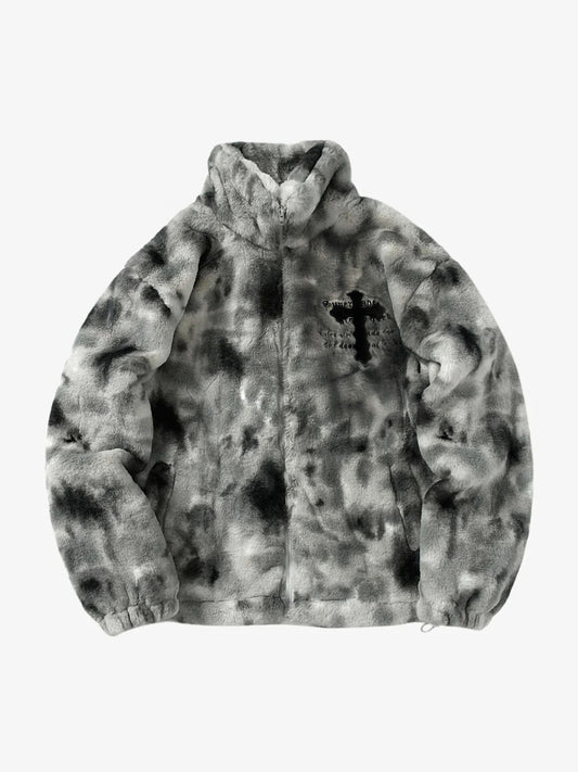 Revelse™ Heavy-Duty Faux Lambswool Tie-Dye Urban Jacket
