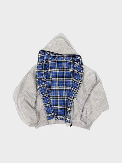 Revelse™ Reversible Hooded Patchwork Polyester Jacket
