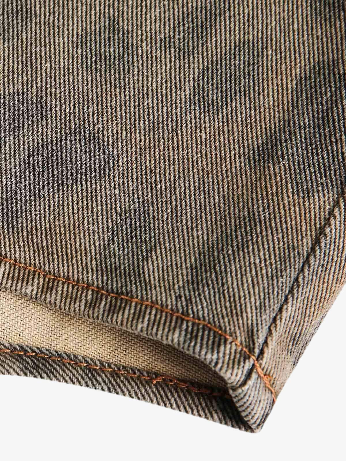 Revelse™ Distressed Cheetah Print Denim Shirt Vintage Style
