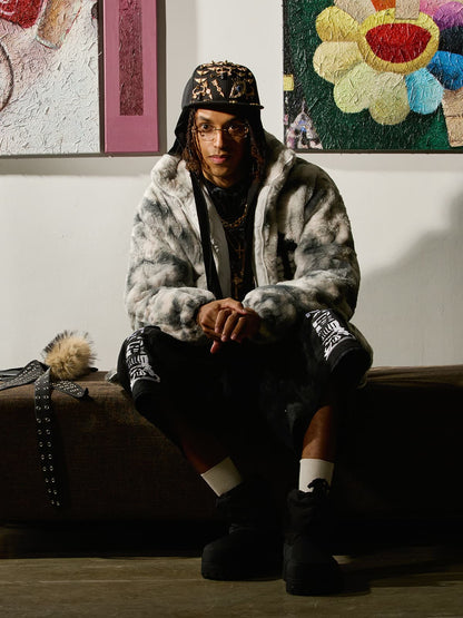 Revelse™ Heavy-Duty Faux Lambswool Tie-Dye Urban Jacket