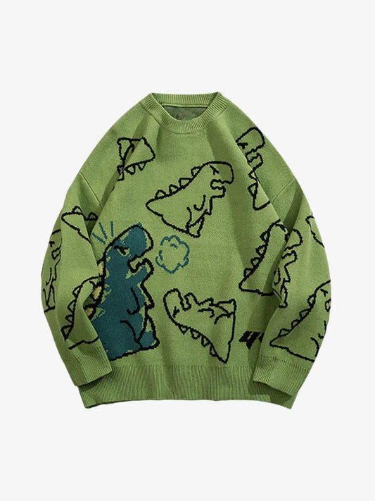 Revelse™ Cartoon Dinosaur Printed Sweater