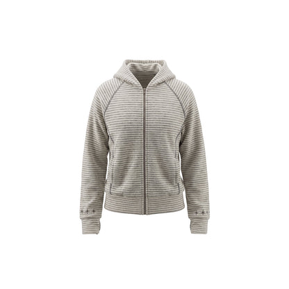 Striped Zip-Up Hoodie With Raglan Sleeves