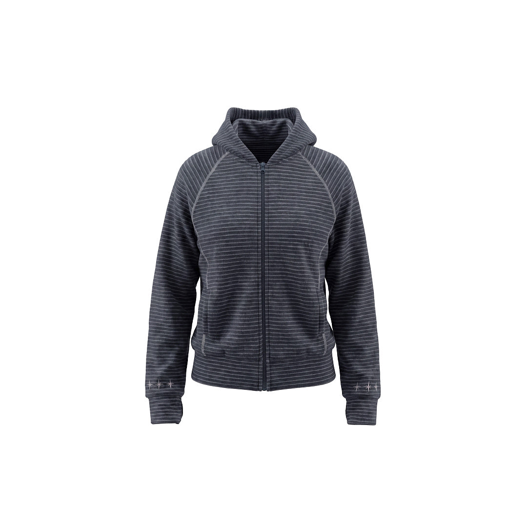 Striped Zip-Up Hoodie With Raglan Sleeves