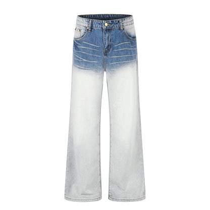 Gradient baggy jeans displayed from the front