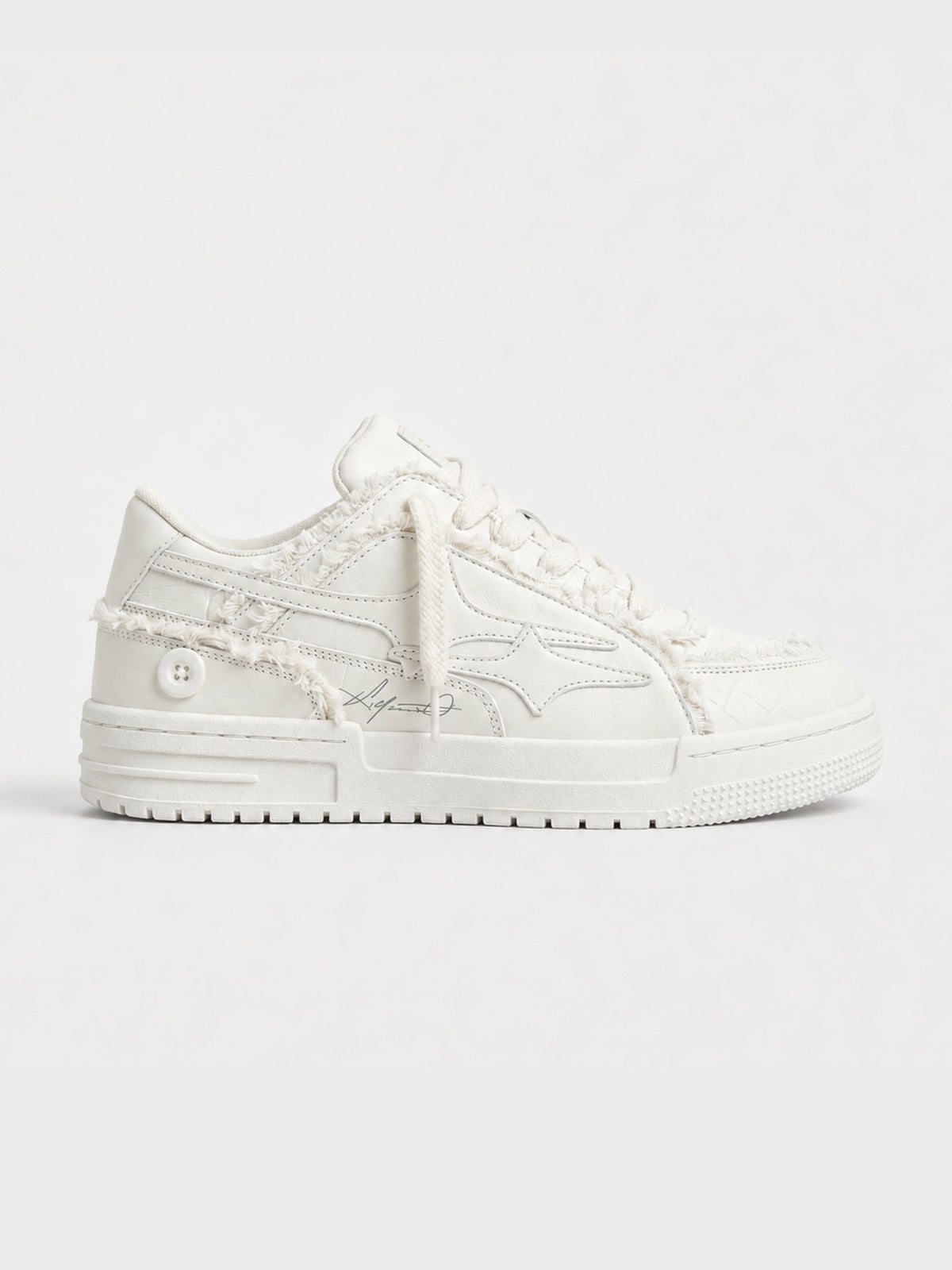 Cream Lace-Up Sneakers For Everyday Streetwear