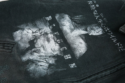 Acid-wash workwear jacket displayed to show its relaxed everyday fit